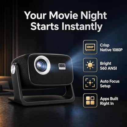 Evopow Portable Projector T16 1920x1080 LCD 2200 Lumens