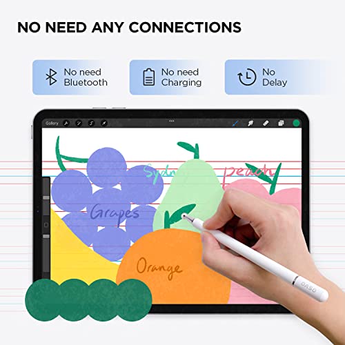 OASO 1.06 Ounces 1010B Stylus Pen for Touch Screens Compatible with Apple iPad, Samsung Galaxy, Fire HD Tablets, White