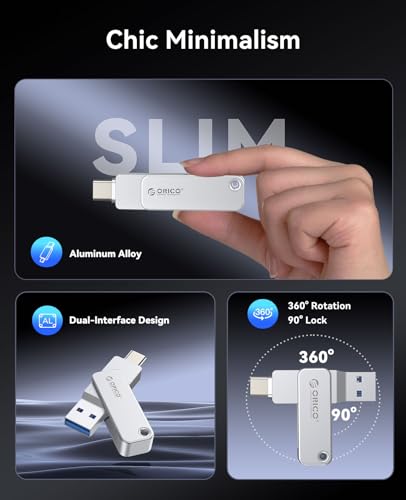 ORICO 32GB USB Flash Drive EB05 USB 3.2 Gen 1 Read Speed 150MB/s Write Speed 70MB/s Dual Connector USB-C USB-A