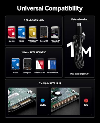 ORICO 3.5 Inch USB 3.0 to SATA Hard Drive Docking Station Model ORICO-6518US3-V2-UK-BK-BP