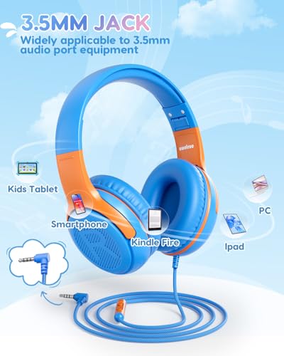 awatrue Over-Ear Headphones AT2 3.5mm Wired Headphones with Microphone