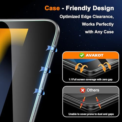 AVAKOT 10.2 Inch iPad 9th Generation Tempered Glass Screen Protector
