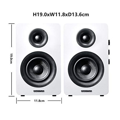 Sanyun SW208 3" Active Stereo Bookshelf Speakers - 60W Power, Bluetooth 5.0 Connectivity, 2.0 Audio System