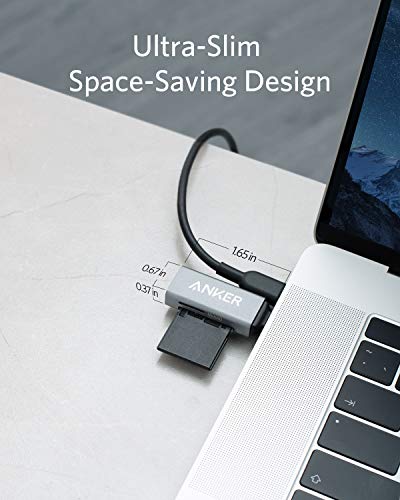 Anker 1.65" x 0.67" x 0.37" 2-in-1 Card Reader USB Type C