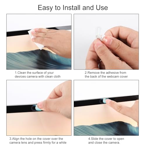 Cuxnoo 8-Count Webcam Cover Ultra Compact Privacy Slider Not Water Resistant Camera Privacy Cover