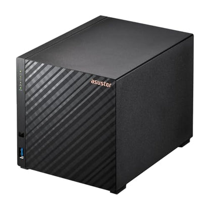 Asustor AS1204T 4-Bay NAS Network Attached Storage, Quad-Core 1.7GHz CPU, 2.5GbE, 1GB DDR4, Metal, Black
