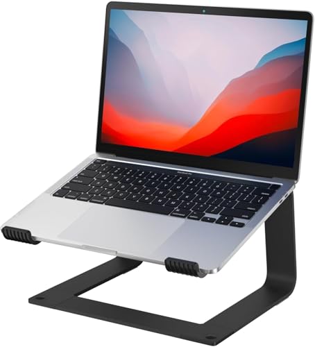 GleYo 10.87 x 8.5 x 6 inch LSU2002 Laptop Stand - Aluminum, Black