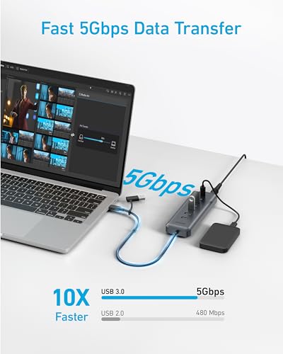 Anker 8-Port USB 3.0 Hub A8307 5Gbps Data Transfer