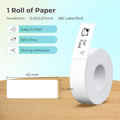 Nelko 0.55"x1.57" TP15x40 Standard Laminated Thermal Label Tape for P21 Printer