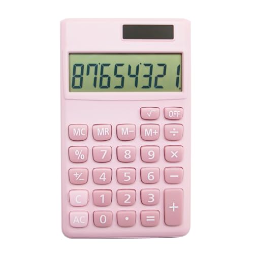 YAMHOHO 2" x 0.1" Standard Function LCD Calculator Solar Powered Pink