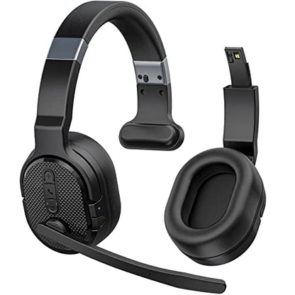 COSMUSIS BH654A Over Ear Bluetooth Headphones Black Wireless Passive Noise Cancellation 50 Hours Battery Life
