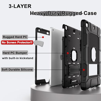Rantice iPad 10.2 Inch A2197/A2198/A2200 Rugged Case Black