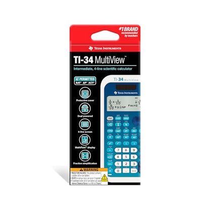 Texas Instruments 6.64" x 3.3" TI-34 LCD Engineering/Scientific Calculator