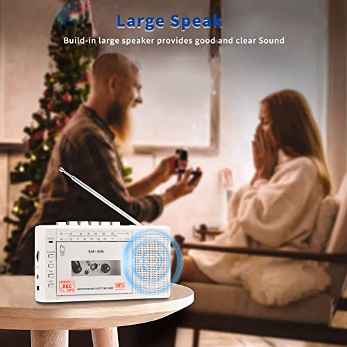 SEMIER 7.5 x 1.2 x 4 inches JKHG-JGKL-0108 Cassette Player Recorder AC Power, AA Battery, AM FM Radio