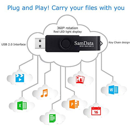 SamData 8GB 655160561252 USB 2.0 Flash Drive Memory Stick