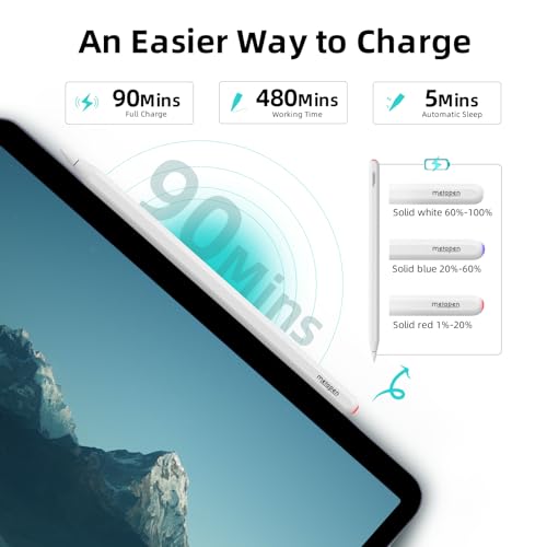 Metapen A14 Stylus 1 CR5 Battery 6.53 x 0.35 x 0.35 inches White Aluminum