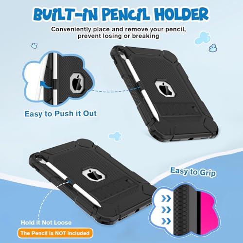 BMOUO iPad Case 10.9 Inch A2696/A2757/A2777/A3355/A3356 Heavy Duty Shockproof Enclosure