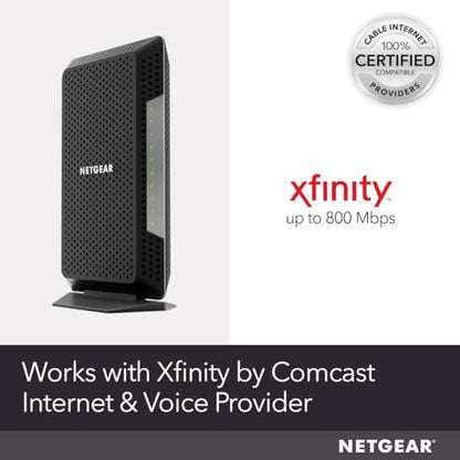 NETGEAR 1.33 lb CM1150V DOCSIS 3.1 Modem for Xfinity Internet & Voice, 800 Mbps, 4 x 1G Ports