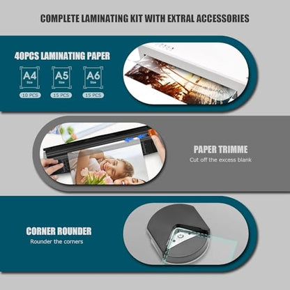 Buyounger A4 Laminator FNL012 340mm/min 2 Roller White Office Product