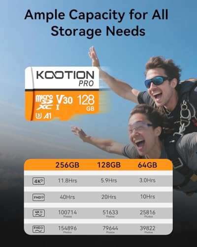 KOOTION 128GB Micro SDXC 3a4068a3-51c9-4e6f-8613-3d0ca4ad295c Class 10 UHS-I A1 V30