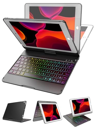MMK 9.7" Case with Keyboard for iPad 5th Gen (A1822 A1823), iPad 6th Gen (A1954 A1893), iPad Air (A1474 A1475 A1476, A1566 A1567), iPad Pro (A1673 A1674 A1675) - Bluetooth, QWERTY, Backlit