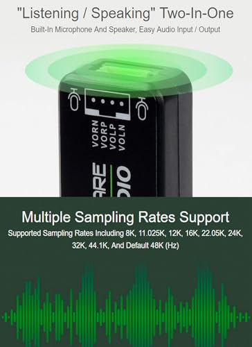 Waveshare USB Audio Sound Card USB2.0 Stereo 5.1 Compatible with Windows/Linux/Android
