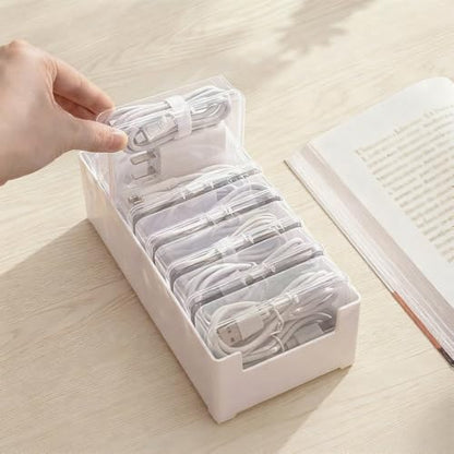 RayHenry 2 PCS RHSJXSNH-2 Portable Storage Organizer - Clear Plastic Desk Supply Case