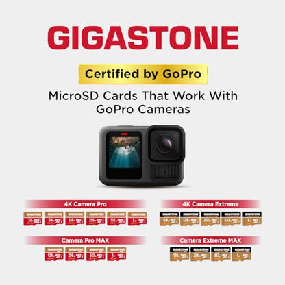 Gigastone 256GB GS-2IN1666XU3V30A1 Micro SDXC Card UHS-I U3 C10 V30