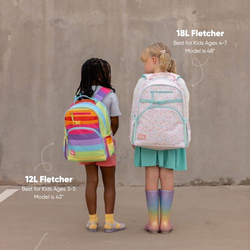 Simple Modern Kids Medium FL-12-D-PRN-RBO 12L Backpack, Princess Rainbows, Polyester, Water Resistant, 15-inch