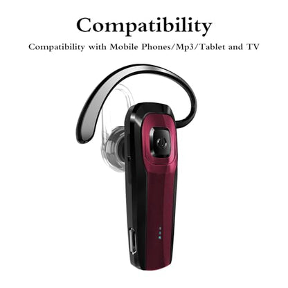TOORUN M26 Red Bluetooth Earpiece Wireless Technology 5.1 Audio Driver Dynamic In Ear Headset