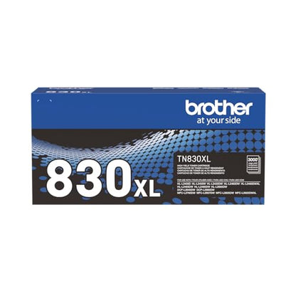Brother TN830XL Black High Yield Toner Cartridge for Laser Printers - 3000 Page Yield