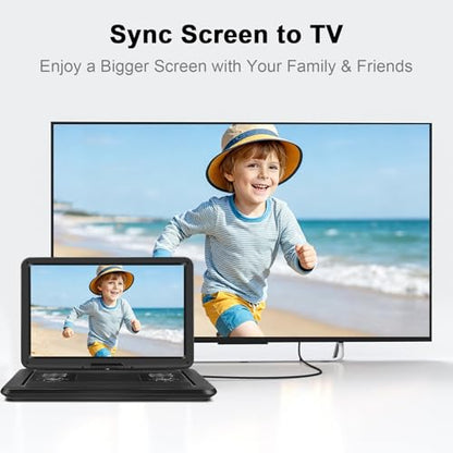 HOPYOP 17.1" 19inch 1920x1080 Portable DVD Player