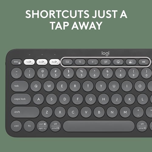 Logitech 104 Keys K380s Bluetooth Wireless Keyboard QWERTY Ambidextrous