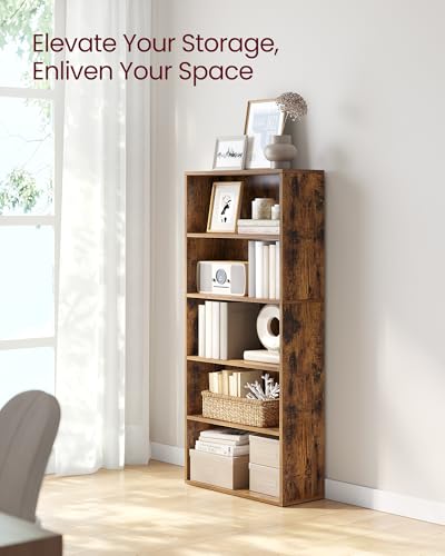 VASAGLE 5-Tier Bookshelf Open Storage Shelf ULBC165X01
