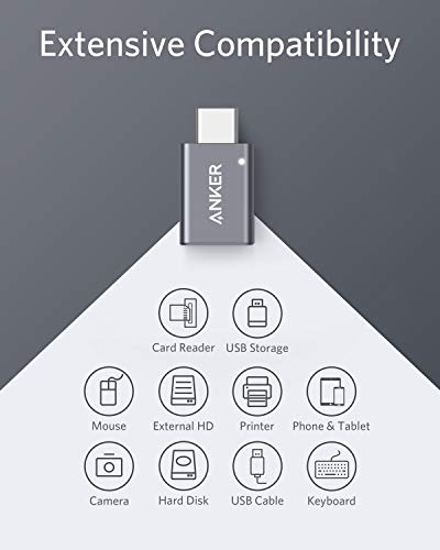 Anker 2-Port USB Type C Adapter A8731 High-Speed Data Transfer for Laptops, Tablets, Smartphones