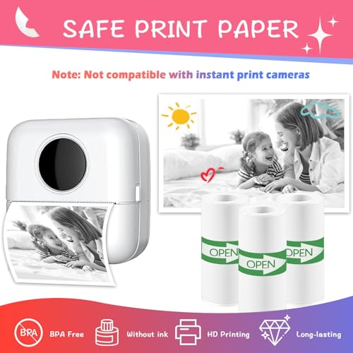 MIARALA 57 x 25 mm Thermal Sticker Paper 18 Count BPA-Free
