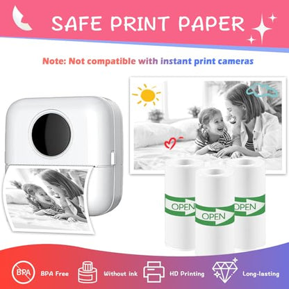 MIARALA 57 x 25 mm Thermal Sticker Paper 18 Count BPA-Free
