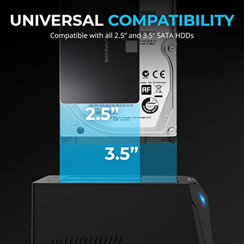SABRENT 44TB USB 3.0 SATA Dual Bay External Docking Station EC-HD2B