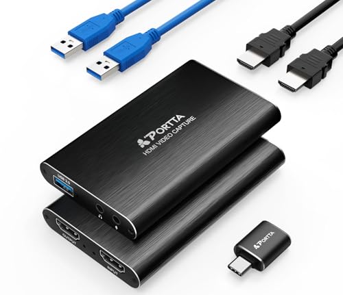 Portta HDMI Video Capture Card HCC101-BK 1080p 60Hz 2 Port HDMI Video Capture