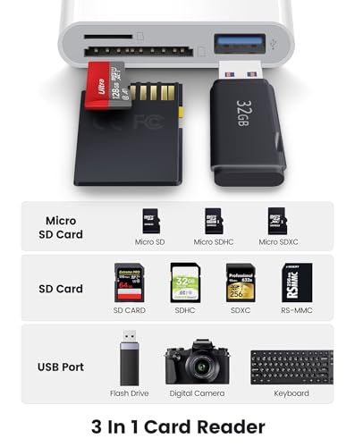 BKYMPR 3-in-1 SD Card Reader JYC.CAL4LiteB White iOS, macOS Universal Adapter