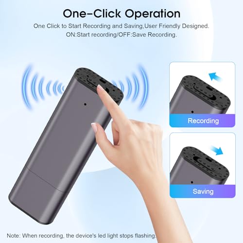 VEVARUN 64GB Digital Voice Recorder Model 0626UL103A USB 750 Hours Recording Noise Cancellation