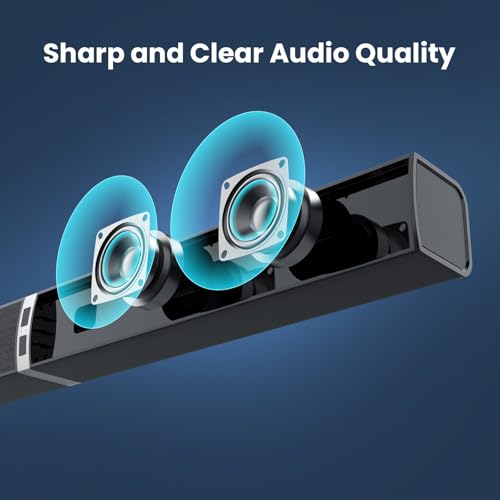 MZEIBO 31" tv soundbar Stereo 80W Soundbar Bluetooth 2.1 Home Theatre