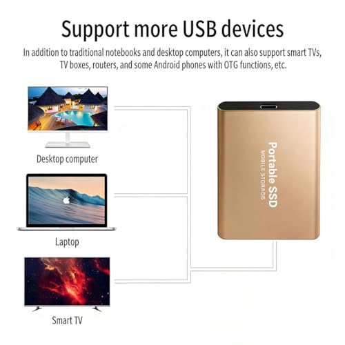 Portable External Hard Drive 500GB 1TB 2TB 4TB USB 3.0 Metal Storage Expansion