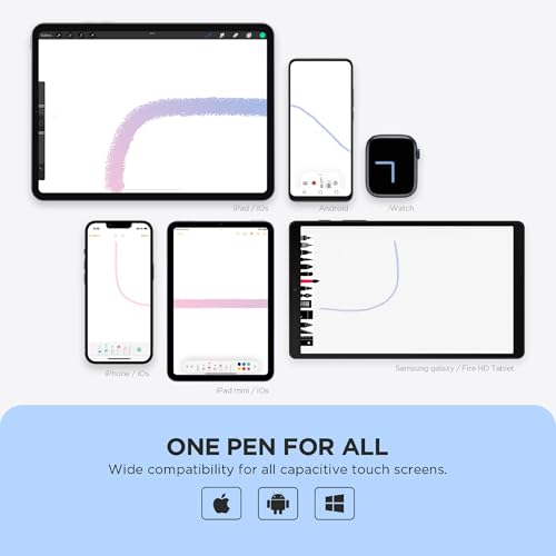 OASO 1.06 Ounces 1010B Stylus Pen for Touch Screens Compatible with Apple iPad, Samsung Galaxy, Fire HD Tablets, White