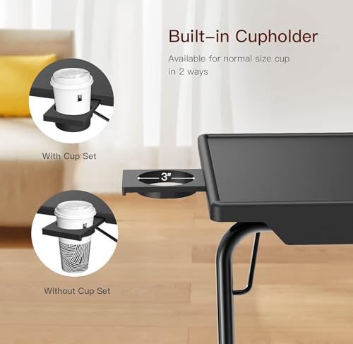 HUANUO 20.5L x 15.55W x 28.74H Adjustable TV Tray Table HNTT-B Indoor Use