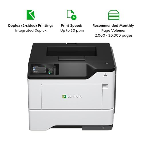 Lexmark MS631dw Laser Printer 1200 x 1200 dpi 50 ppm Monochrome Touchscreen
