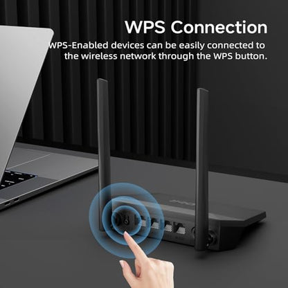 DBIT T1 Pro N300 WiFi Router 300Mbps 2.4GHz Ethernet Wi-Fi Router