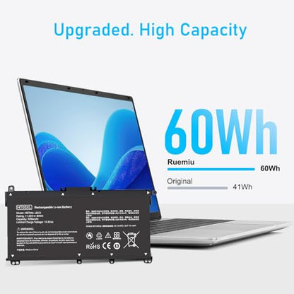 RUEMIU 60Wh HT03XL Lithium-Ion Laptop Battery, 5200mAh, 11.55V, 3-Cell