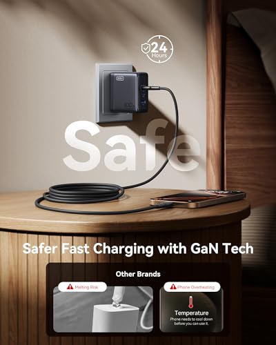 INIU 100W A11-E1 USB C Charger Block, 3-Port, Foldable Power Adapter