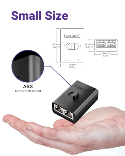 VCELINK 2 Ports Ethernet Switch M241-1P-DE Gigabit Ethernet 1000Mbps Passive Splitter